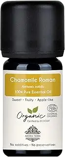 Aroma Tierra Roman Chamomile Essential Oil - 100% Pure & Organic - for Face, Skin, Baby, Hair, Sleep, Diffuser - 5ml