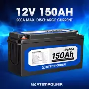 12V 150Ah Lithium Battery LiFePO4 Phosphate Deep Cycle Rechargeable Replace AGM
