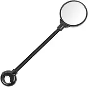Mipcase Bicycle Mirror Bike Rear View Mirror Easy to Install Bike Mirror Housing Motorcycle Accessories Bike Handlebars Mirrors Adjustable Rear Mirror for Bike Rotatable Black Acrylic