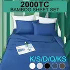 2022 NEW Cooling 2000TC Bamboo Bed Sheet Sets All Size SIngle/Double/Queen/King