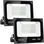 2 Pack 100W Led Flood Light, 10000Lm 3000K Warm White Exterior Flood Lighting, O