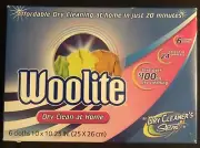 Woolite Dry Clean Cleaner At Home Dry Cleaner's Secret 6-Pack Cloths NEW