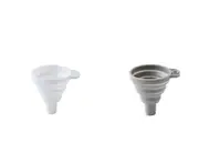 2Pcs Flexible Folding Silicone Funnel Kitchen Portable Large-Caliber Funnel