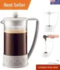 Coffee Maker Brazil French Press, 1.0 Litre, White, , 8 Cups