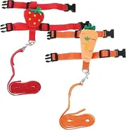 Generic 2 Sets Adjustable Rabbit Harness and Leash Kit Outdoor Pet Leash for Animals Comfortable and Durable Design for Maximum Control and Freedom