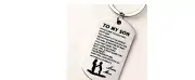 To my son keychain,Christmas gift for son