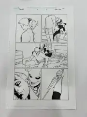 Arron Kuder Original Art Daredevil 1 Page 22 Elektra As DD Matt Murdock