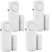 4 Home Window Door Alarm Wireless Burglar Security Magnetic Sensor Siren Alert