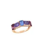 Le Vian Raspberry Rhodolite 14K Rose Gold 2.97 ct. tw. Diamond & Tanzanite Band Ring