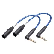 Right Angle 1/4 TS to XLR 3Pin Male Audio Cable6.35mm TS Mono Right Angle t