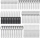 72-Pieces Silverware Set for 12, Flatware Set with Steak Knives, Stainless Steel