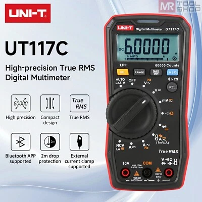 UNI-T UT117C TRMS Multimeter Bluetooth Digital 60000Bit AC DC Tester NCV LPF LoZ
