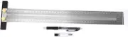 T Rule,Stainless Steel T Type Hole Ruler Scribing Gauge Marking Measuring Tool with Automatic Pencil 200mm/300mm/400mm Incra Tiny T (Size : 400mm Scribe Ruler A)