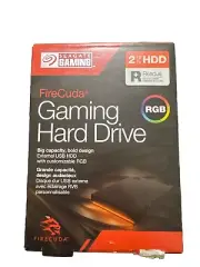 Seagate 2TB FireCuda RGB Gaming USB 3.2 Gen 1 External Hard Drive for PC & MAC