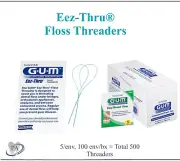 500 x Sunstar GUM 840 Eez-thru FLOSS Threaders 50 pieces total Floss Threaders