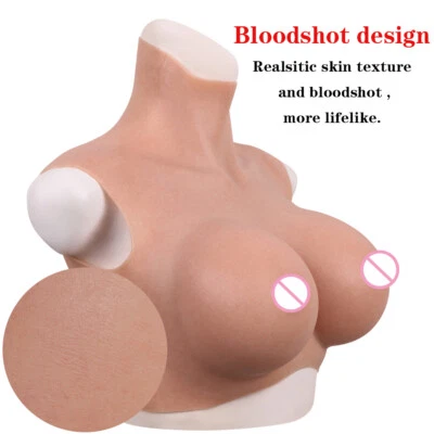 Silicone Crossdresser Breast Forms Plate Drag Queen Fake Boobs Realistic Skin