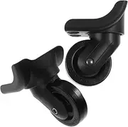 Baluue 1Pair Replacement Wheels for Suitcase Durable Swivel Casters for Luggage Travel Bag Accessories Compatible with Trolley and Luggage Systems