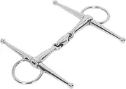 135mm Stainless Steel Horse Hollow Jointed Mouth Loose Oval Equestrian Supplies Bit Cheek Snaffle for Cultivation Outdoor