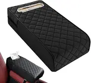 Car Armrest Cover, Center Console Cover - Car Armrest Cover, Car Armrest Protector Cushion, Armrest Cover Cushion with Tissue Box, Couss