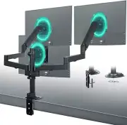 HEYMIX Triple Monitor Arm, Dual Monitor Arm Gas Spring with Single Monitor Stand