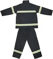 [Leapiture] Flame Retardant Clothing, Fireproof, Heat Resistant, Fire Brigade Protection, Reflective Coat, Trousers, Personal Protective Equipment (M, Dark Blue)