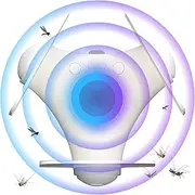 xinyee Portable Mosquito Zapper Indoor Safe Non-toxic Physical Repellent Electric Bug Zapper 2 Lights 3 Brightness Rechargeable Cordless Standable Hangable USB Mosquito Killer Fly Trap with 3 Stick Bo