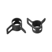 Steel Band Clamp 8mm Hose Tube Spring Clips Clamp Black Manganese Steel 10Pcs