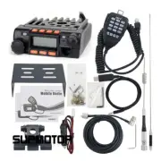 25W Mini-Sized VHF UHF Mobile Radio with Feeder Antenna Programming Cable