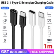 USB 3.1 Type-C Extension Charging Cable USB-C Male to Female Cord Lead 1M