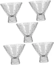 Cabilock 5pcs Luxury Glass Dessert Bowl Large Serving Bowl Ice Cream Cup Trifle Ideal for Wedding Birthday