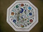 12" marble side Table Top floral Lapis Inlay Work Home Decor