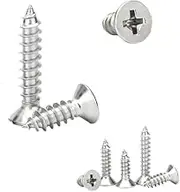 WEZCHUGHAOL Stainless Steel 304 Cross countersunk self Tapping Screws 240 Full Thread Cross Slot pan Head Screw Fasteners M2x8 M2x10 M2.6x8 M3x12 60 Pieces Each