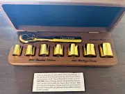 Craftsman Gold plated Ratchet Socket set 1945 2005 Heritage series USA - Rare