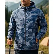 Men's Outdoor Jacket Hiking Jacket Raincoat Outdoor Waterproof Breathable Quick Dry Lightweight Hiking Outfits Hiking Clothes Spring Autumn / Fall Jacket Tenni