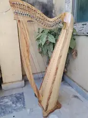 27 String Irish Claddagh Harp, Celtic Irish Lever Harp Roundback
