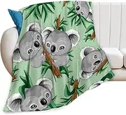 Koala Blanket Koala Throw Blanket Cute Koala Blanket for Kids Soft Warm Cozy Flannel Blanket for Couch Sofa Bed 50"x60"