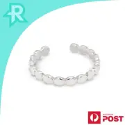 Mini Discs Thin Band Sterling Silver 925 Toe Ring