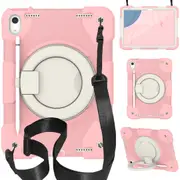 MCC Kids Shockproof Strap iPad (A16) 11" 2025 Apple 11th Gen Case Cover Ring inch [Pink]