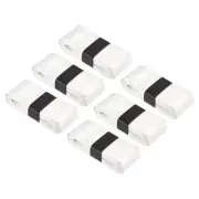 6Pcs Tennis Racket Grip Tape with Hole PU 43.3" Non-Slip Absorb Sweat White