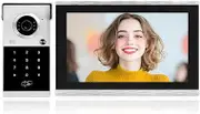 ANJIELO SMART Wired Video Intercom System,7 Inches Video Doorbell Door Phone System,Video Door Phone Record Video Doorbell,IR Night Vision Door Camera,RFID Password Unlock,Dual-Way Door Intercom
