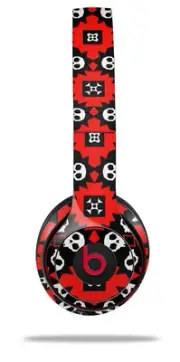 Skin Wrap for Beats Solo Wireless 2 3 4 Goth Punk Skulls SKIN ONLY