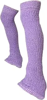 [Oshhni] Skating Leg Warmers Footless Socks Portable Soft for Women Cable Knit Leg Warmers Skating Socks for Dance Sports Cold Weather