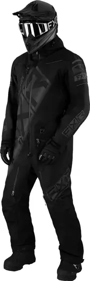 FXR CX Lite 2023 One Piece Snowmobile Suit, black-grey, Size M for Men Black Grey