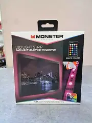 6.5’ Monster Basics LED Light Strip In Multi-White TV & Monitor Backlighting