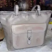 Patricia Nash Madison Tote Bag Distressed Leather Stone Grey New