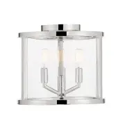 Crystorama Lighting Group DEV-B8003_CEILING Devon 3 Light 12"W - Nickel