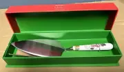 (P) Ainsley Snowman Christmas Cake Slice Knife Server New in Box 30355