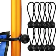 Bungee Straps - 10Elastic Strong Ball Bungee Cords | 10 Heavy-Duty UV-Resistant Cord Bungee Straps for Camping, Shelter, Cargo, Tent Poles