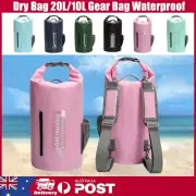Dry Bag 20L/10L Gear Bag Waterproof Fishing Boating Kayak Swim Outdoor Backpack