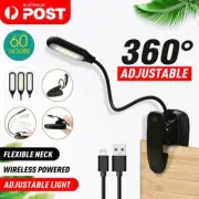 Adjustable LED Desk Lamp USB Rechargeable Flexible Clip On Reading Study Light